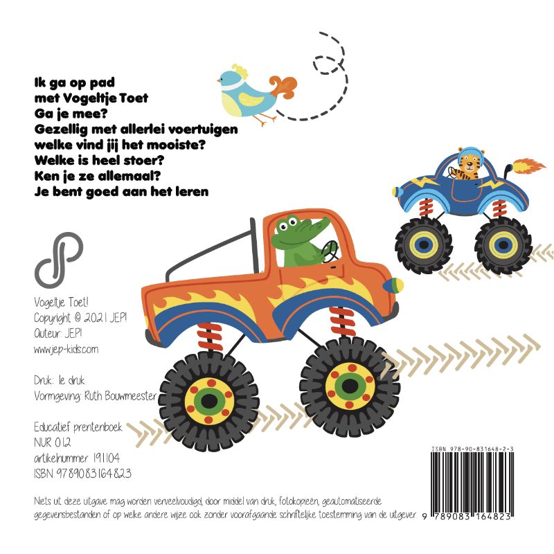 JeP kids kinderboekje Op weg met vogeltje Toet