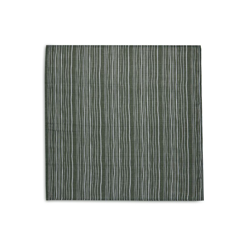 Jollein set van 2 multidoeken small Stripe & Olive Leaf Green (GOTS)