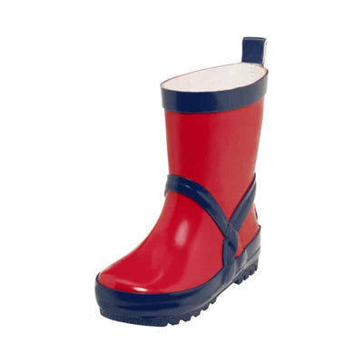 Playshoes regenlaarzen uni Rood Marine Streep