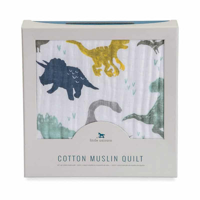 Little Unicorn Cotton Muslin Quilt Dino Friends