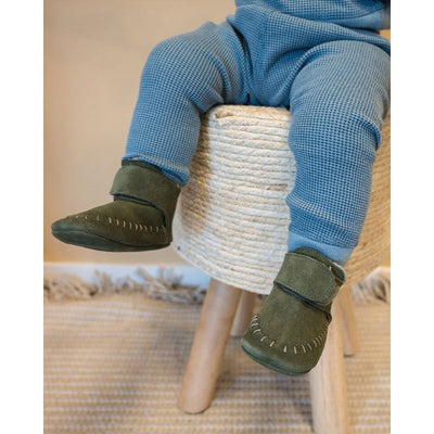 Lodger babyslofjes Walker Mocassin Olivine