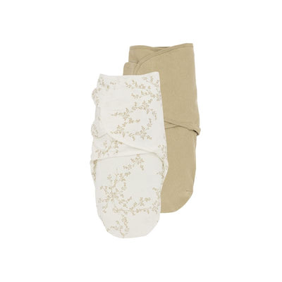 Meyco Swaddle 2-pack inbakerdoek Branches  Uni Sand