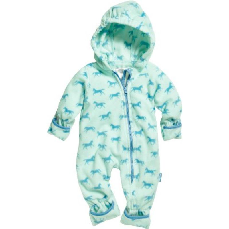 Playshoes fleece babypak Paarden Turquoise