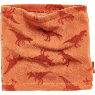 Playshoes fleece ronde sjaal Dino's Oranje