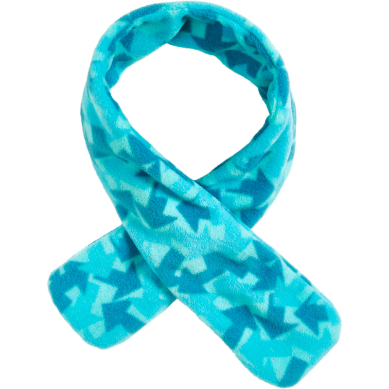 Playshoes fleece sjaal pijlen aquablauw