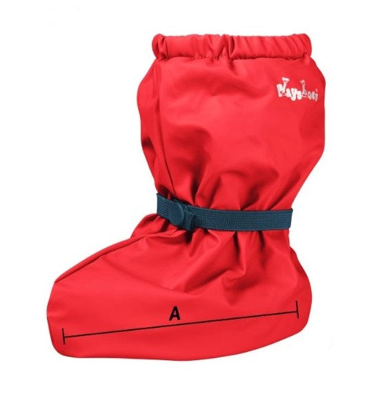 Playshoes overschoenen fleece gevoerd Uni Rood