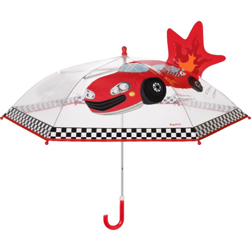 Playshoes paraplu Raceauto Transparant
